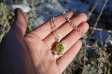 Load image into Gallery viewer, Little Star Necklace- Green Turquoise + Cubic Zirconia
