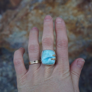 Talon Ring- Larimar-Size 6.25