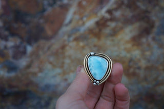 O'Keefe Ring- Larimar-Size 8.25