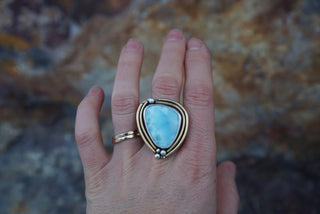 O'Keefe Ring- Larimar-Size 8.25