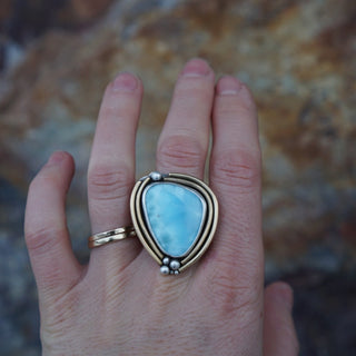 O'Keefe Ring- Larimar-Size 8.25