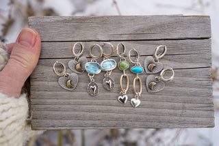 To The Moon Huggie Hoop Earrings