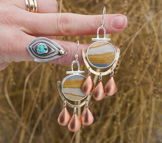 Three Metals Earrings
