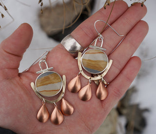 Three Metals Earrings