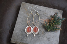 Load image into Gallery viewer, Gaea Earrings- Strawberry Quartz
