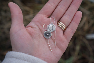 Sun + Moon Threader Earrings