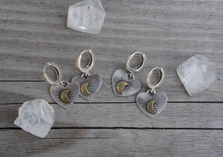 To The Moon Huggie Hoop Earrings
