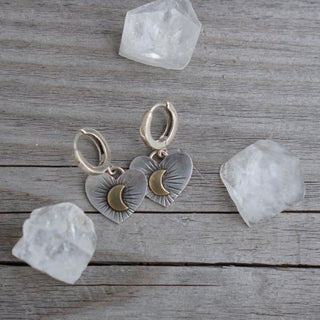 To The Moon Huggie Hoop Earrings