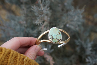 Eye Love U Cuff- Green Turquoise