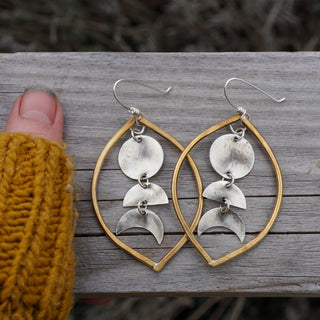 Moon Cycle Earrings- Made to Order