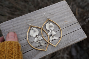 Moon Cycle Earrings- Made to Order