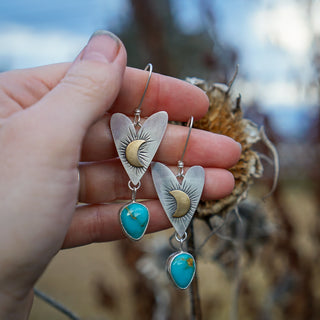 To The Moon Earrings- Turquoise