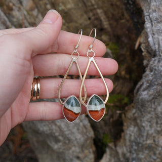 Rain Earrings- Landscape Jasper