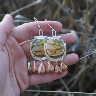 Three Metals Earrings