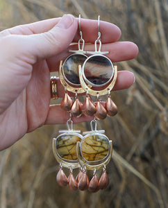 Three Metals Earrings