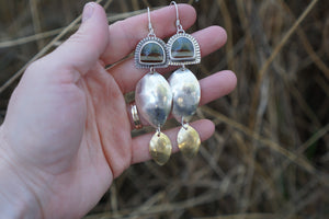 Falling Leaves Earrings- Landscape Jasper