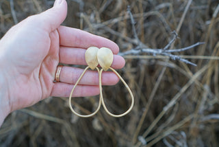 Odessa Post Earrings- Brass