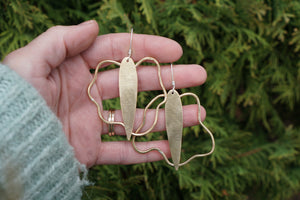 Free Flower Earrings- Brass