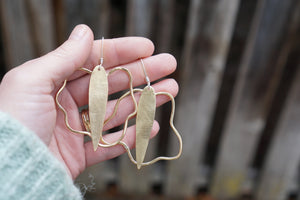 Free Flower Earrings- Brass