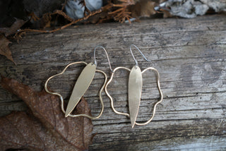 Free Flower Earrings- Brass