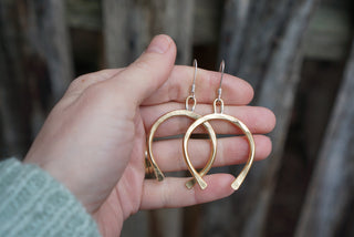 Plain Luck Earrings- Brass or Silver