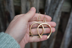 Plain Luck Earrings- Brass