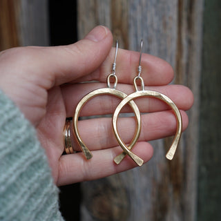 Plain Luck Earrings- Brass or Silver