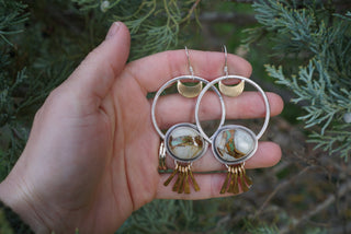 Harvest Moon Hoops- Royston Ribbon Turquoise