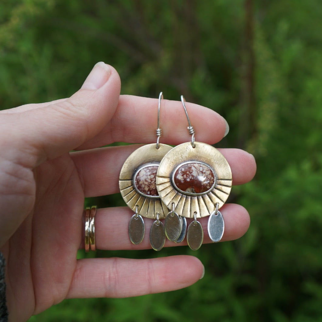 Sunrise Earrings- Wild Horse Magnesite