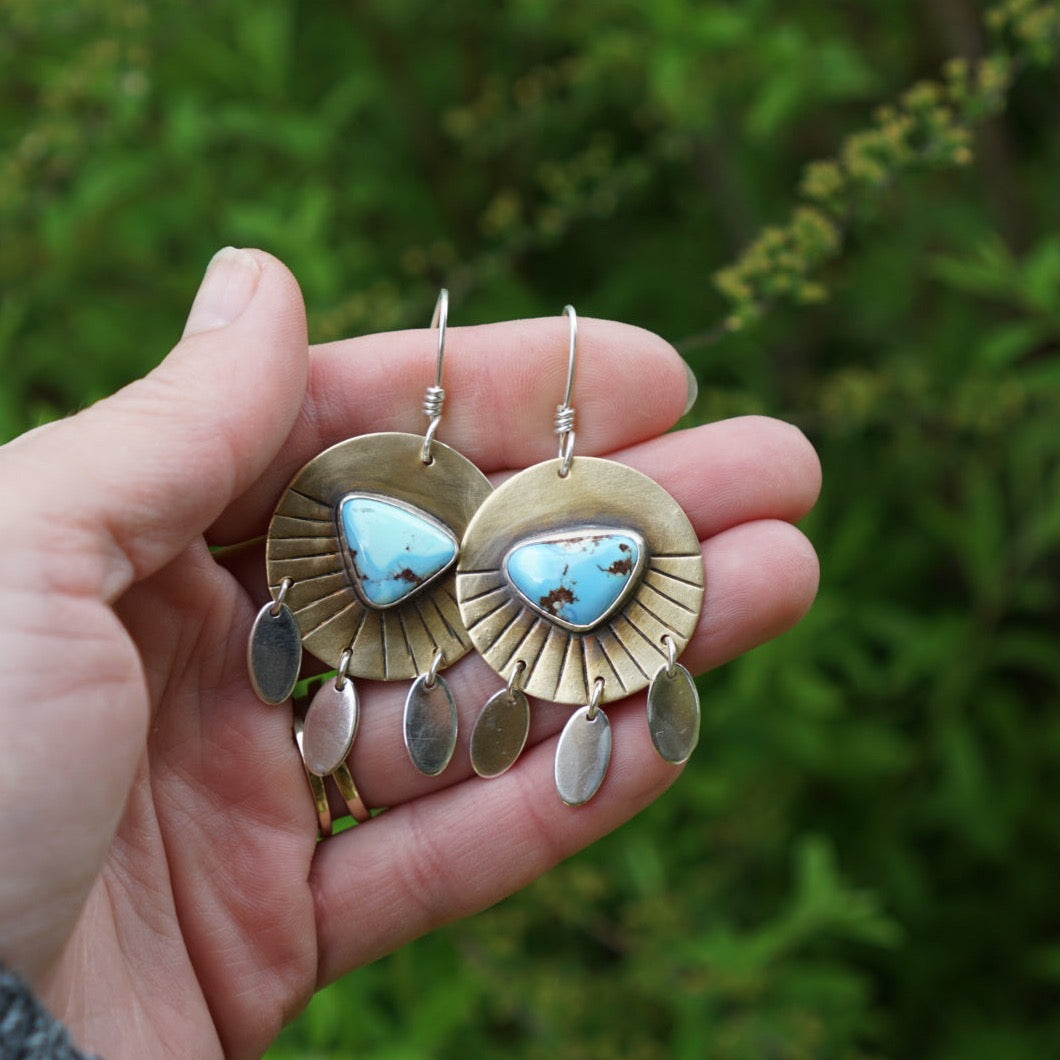 Sunrise Earrings- Lavender Turquoise
