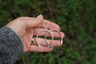 Plain Luck Earrings- Brass or Silver