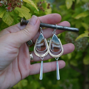 Empress Earrings- Landscape Jasper