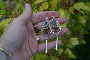 Empress Earrings- Landscape Jasper