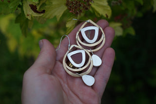 Empress Earrings II- Red Jasper + Turquoise