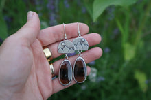 Load image into Gallery viewer, Mountain Earrings- Montana Agate
