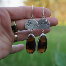 Load image into Gallery viewer, Mountain Earrings- Montana Agate
