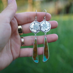 Blossom Earrings- Turquoise