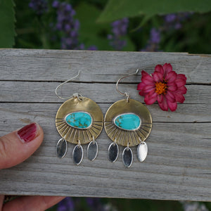 Sunrise Earrings- Sonoran Gem Turquoise