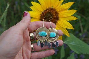 Sunrise Earrings- Sonoran Gem Turquoise