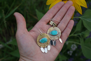 Sunrise Earrings- Sonoran Gem Turquoise