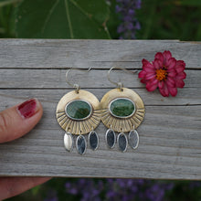 Load image into Gallery viewer, Sunrise Earrings- Wyoming Jade
