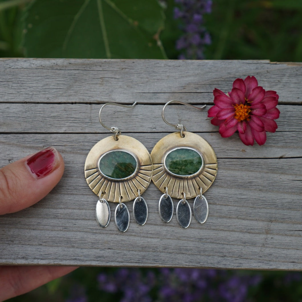 Sunrise Earrings- Wyoming Jade