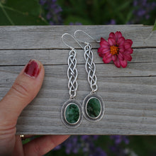 Load image into Gallery viewer, Irish Lass Earrings- Wyoming Jade
