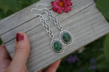 Load image into Gallery viewer, Irish Lass Earrings- Wyoming Jade
