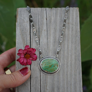 Lucy Necklace- Mohave Green Turquoise