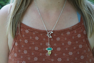 Crescent Lariat Necklace