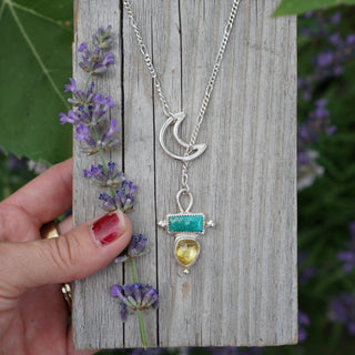 Crescent Lariat Necklace