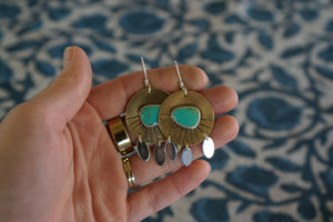 Sunrise Earrings I- Sonoran Gem Turquoise