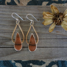 Load image into Gallery viewer, Rain Earrings- Orange Aventurine + 14k Goldfill
