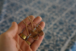 Rain Earrings- Orange Aventurine + 14k Goldfill